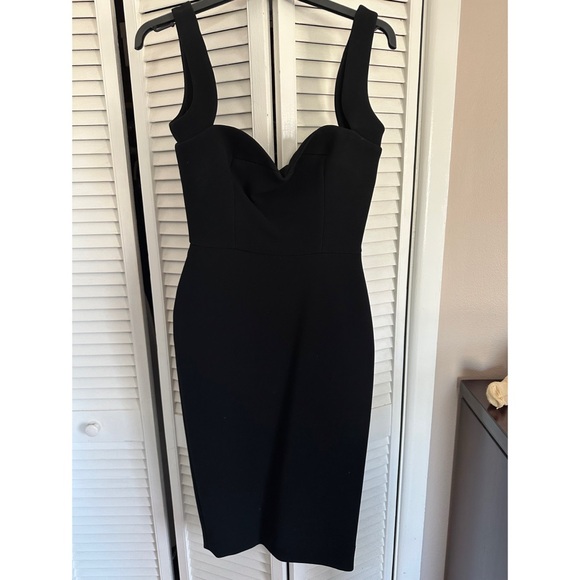 Victoria Beckham Black Bonded Crepe Cami Fitted Dress, Sz US 6/UK 10 - Picture 4 of 11